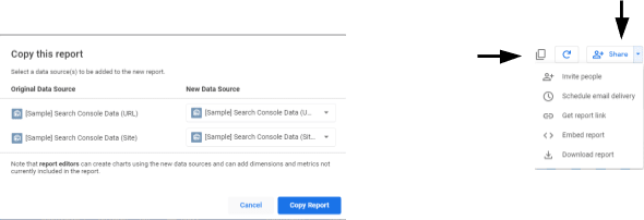 Google Search Console to Data Studio: Sharing reports.